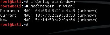 MAC Address spoofing with macchanger MAC Address spoofing with macchanger