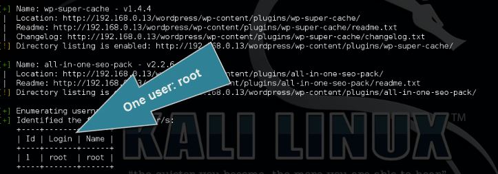 WPscan WordPress vulnerability scanner root account WPscan WordPress vulnerability scanner root account